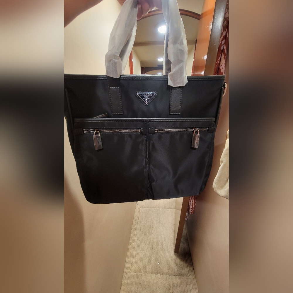 Black Prada tote bag never used